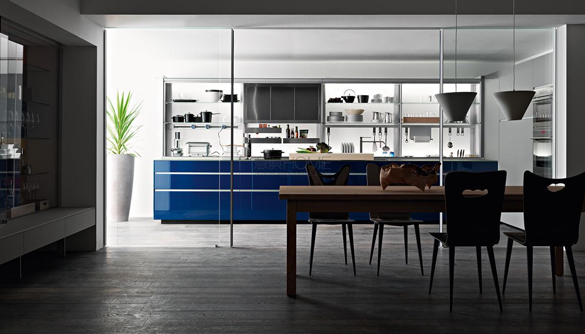 new logica system blu valcucine 5 Artematica Vitrum Blu 餐邊柜