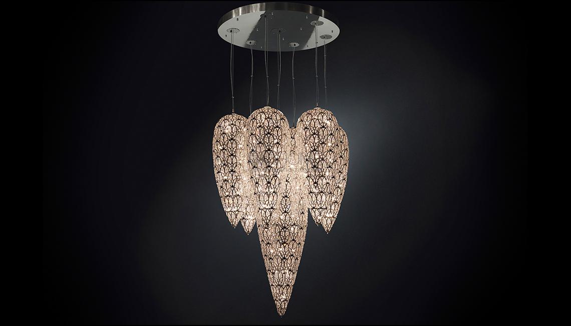 ARABESQUE LIGHTFALL SENSATION 6+1吊燈