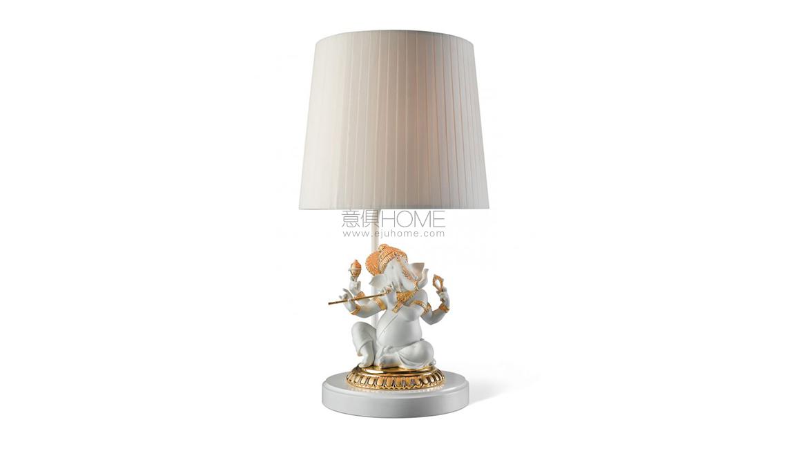 Bansuri Ganesha Table Lamp. Golden Luster臺燈