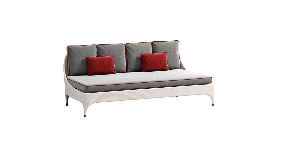 2 seater sofa without armrest沙發