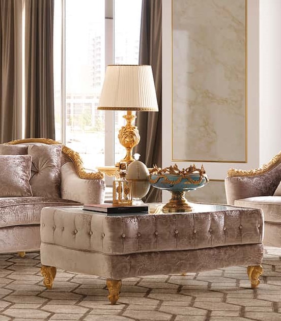 6006 嵌絲絨軟墊茶幾