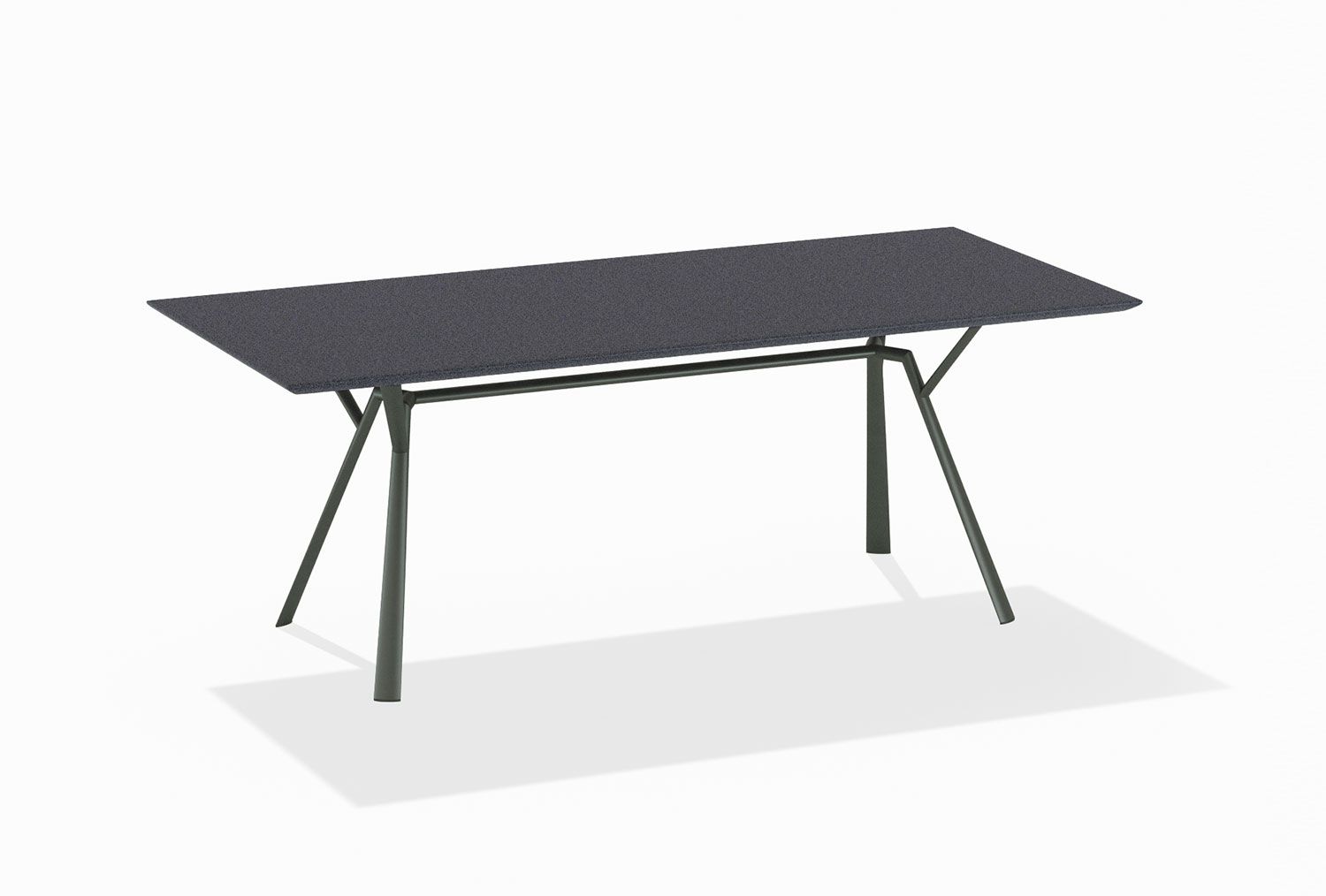 FASTRadice Quadra Rectangular table with top in speckled aluminium長(zhǎng)餐桌