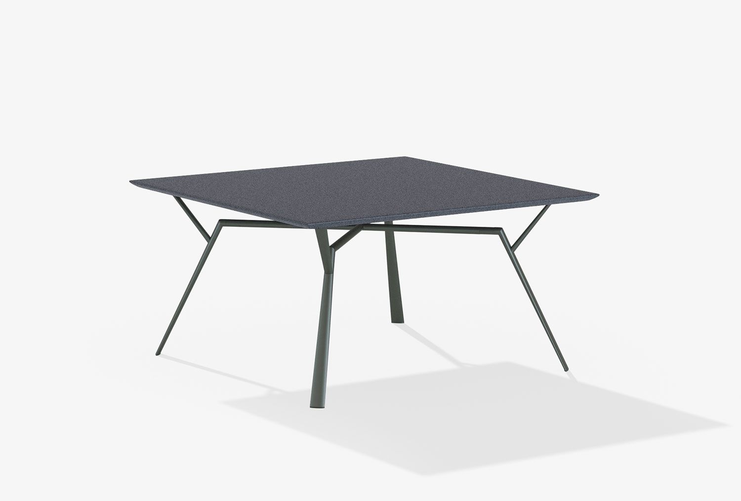 FASTRadice Quadra Square table with top in speckled aluminium方餐桌