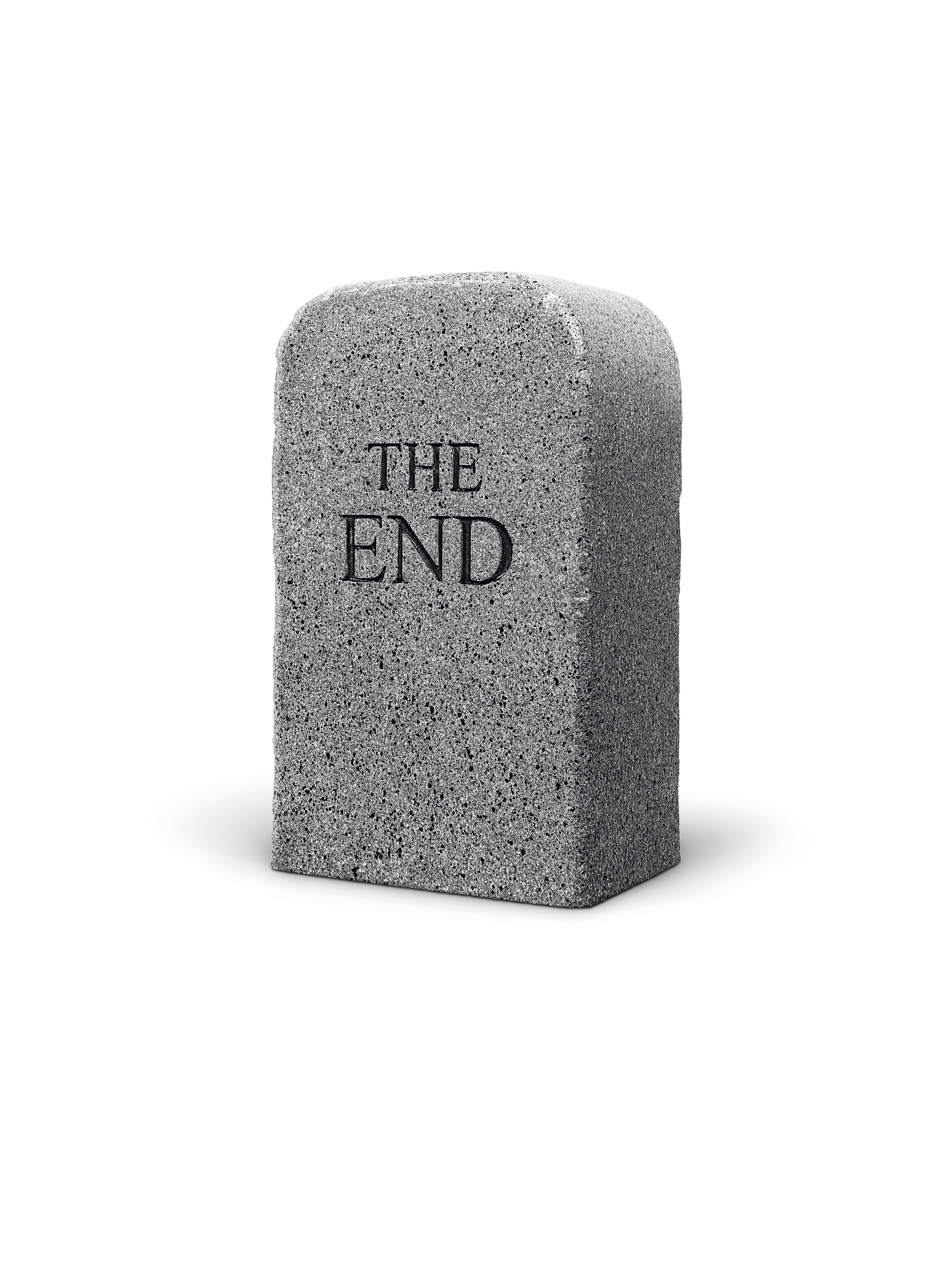 The End灰金色墓碑小凳