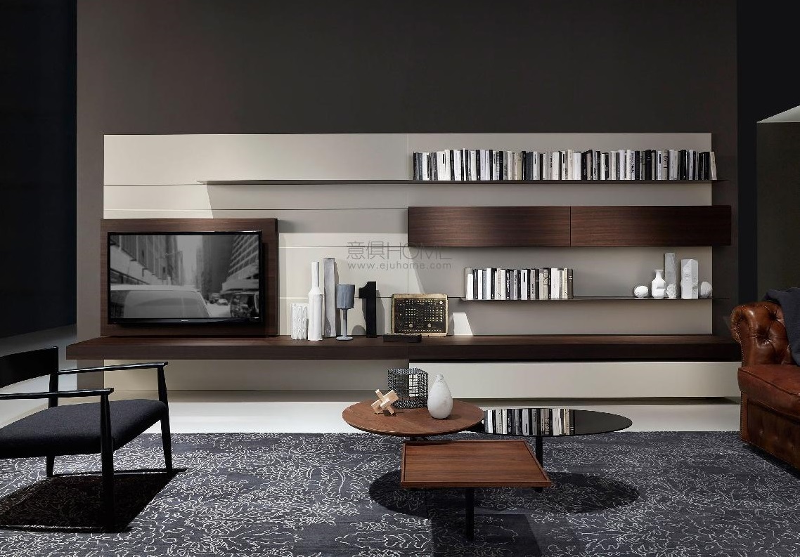 porro深色系現代書房